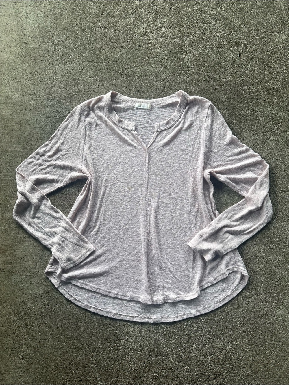 Michelle by Comune Pink Long Sleeve Henley Top